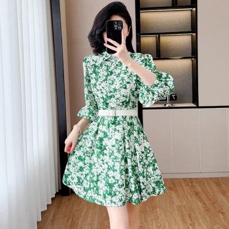 BY12459# 新款雪纺碎花...