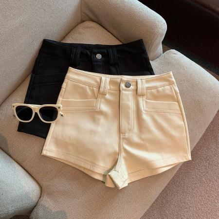 BY12466# 白色短裤女夏季新款高腰包臀弹力百搭辣妹三分裤打底外穿热裤 服裝批發女裝批發服飾貨源