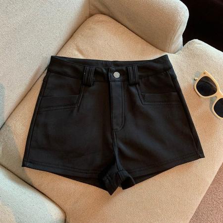 BY12466# 白色短裤女夏季新款高腰包臀弹力百搭辣妹三分裤打底外穿热裤 服裝批發女裝批發服飾貨源