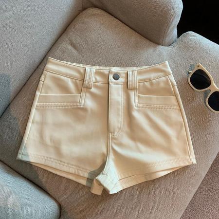 BY12466# 白色短裤女夏季新款高腰包臀弹力百搭辣妹三分裤打底外穿热裤 服裝批發女裝批發服飾貨源