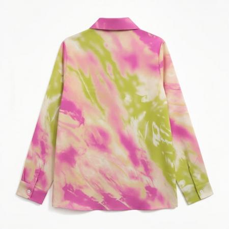 BY12533# 春季ins潮女装花衬衫港风长袖衬衣日系沙滩度假薄款 服裝批發女裝批發服飾貨源