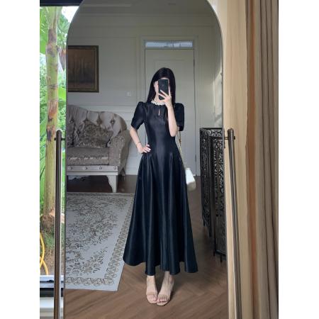 BY12547# 大码夏季新款法式气质漂亮别致小众设计绝美超好看收腰连衣裙