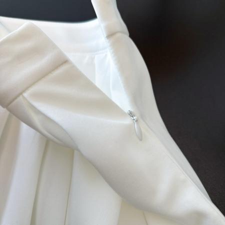 BY12582# 蕾丝花边拼接百褶半身裙女春季新款减龄气质西装A字短裙 服裝批發女裝批發服飾貨源