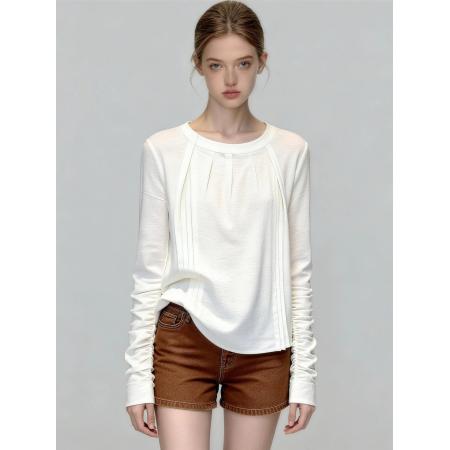 BY12618# 独特漂亮超好看上衣女春季新款法式设计感小众时尚气质长袖 服裝批發女裝批發服飾貨源