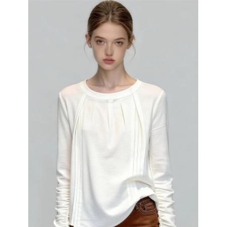 BY12618# 独特漂亮超好看上衣女春季新款法式设计感小众时尚气质长袖 服裝批發女裝批發服飾貨源