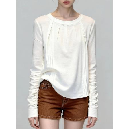 BY12618# 独特漂亮超好看上衣女春季新款法式设计感小众时尚气质长袖 服裝批發女裝批發服飾貨源