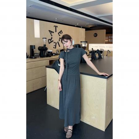 BY12622# 纯欲风露肩飘带t恤+半身裙春夏新款设计感小众修身气质两件套 服裝批發女裝批發服飾貨源