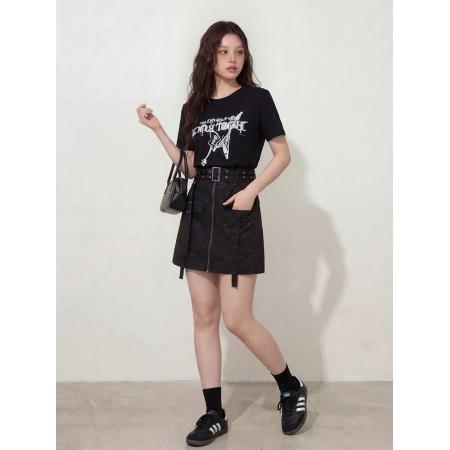 BY12655# ～大码女装野性因子假两件套装美式复古拼接显瘦连衣裙胖MM女 服裝批發女裝批發服飾貨源