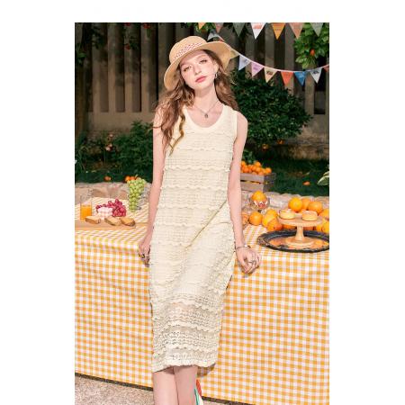 BY12687# 原版蕾丝面料有内里法女夏季新款茶歇气质显瘦高级感蕾 服裝批發女裝批發服飾貨源