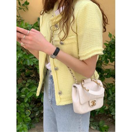 BY12736# 韩国chic粗纺短款开衫外套 服裝批發女裝批發服飾貨源