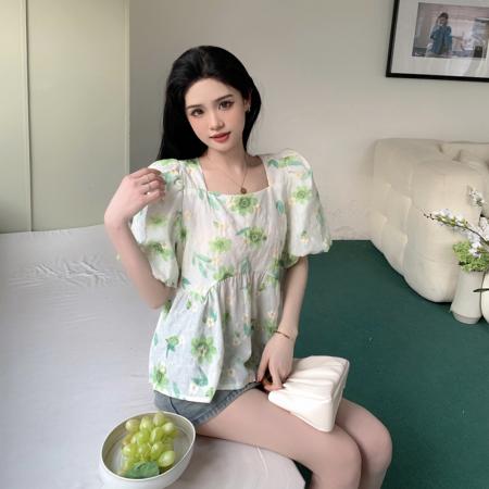 BY12806# 夏胖MM刺绣上衣白色设计感套头百搭洋气镂空短袖衫M-4XL200斤 服裝批發女裝批發服飾貨源