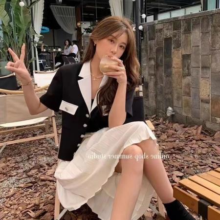 BY12807# 夏装新款大码女装胖MM气质名媛高级小香风西装上衣M-4XL200斤 服裝批發女裝批發服飾貨源