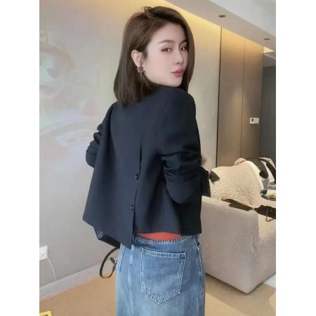 西装外套女春秋装新款韩版高级感小个子炸街休闲黑色西服上衣 服裝批發女裝批發服飾貨源