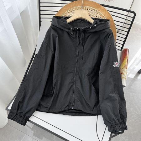 BY12863# 高级长袖连帽防晒衣女夏季新款薄款双拉链防晒衫外套 服裝批發女裝批發服飾貨源