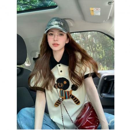 BY12873# 毛巾绣花新款学院风针织女 服裝批發女裝批發服飾貨源