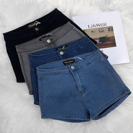 BY12885# 复古蓝牛仔短裤女夏薄款新款紧身提臀辣妹紧身显瘦热裤潮ins 服裝批發女裝批發服飾貨源