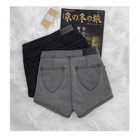 BY12885# 复古蓝牛仔短裤女夏薄款新款紧身提臀辣妹紧身显瘦热裤潮ins 服裝批發女裝批發服飾貨源