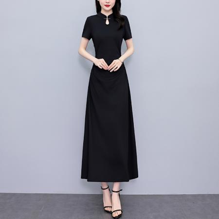 夏季新款新中式改良旗袍连衣裙夏...