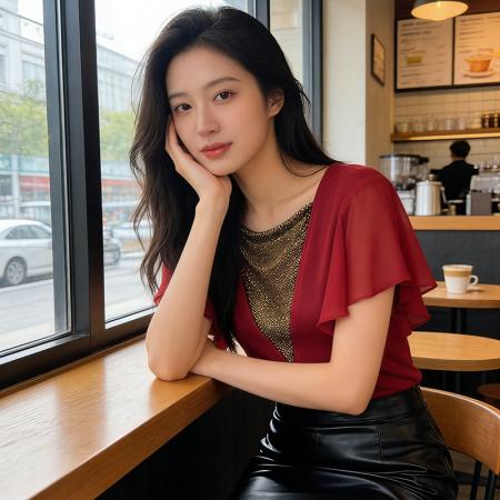 BY12899# 春上新别致荡领镶钻修身显瘦设计感轻奢女上衣蝙蝠袖时尚小衫 服裝批發女裝批發服飾貨源