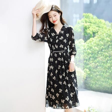 BY12942# 轻奢夏季气质显瘦洋气时尚修身收腰女装连衣裙女 服裝批發女裝批發服飾貨源