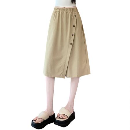 BY12961# 夏季新款阔腿休闲裤松紧腰宽松显瘦百搭阔腿裤裙 服裝批發女裝批發服飾貨源