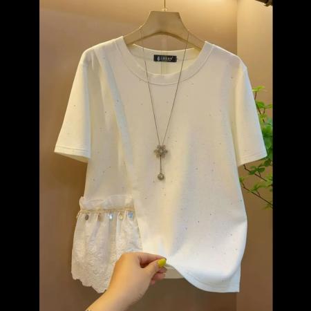 40支纯棉特大码300斤蕾丝拼...