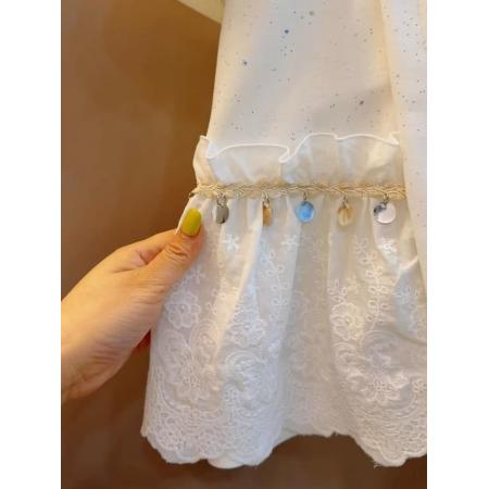 BY12969# 40支纯棉特大码300斤蕾丝拼接亮晶晶设计上衣T恤短袖韩版宽松女 服裝批發女裝批發服飾貨源