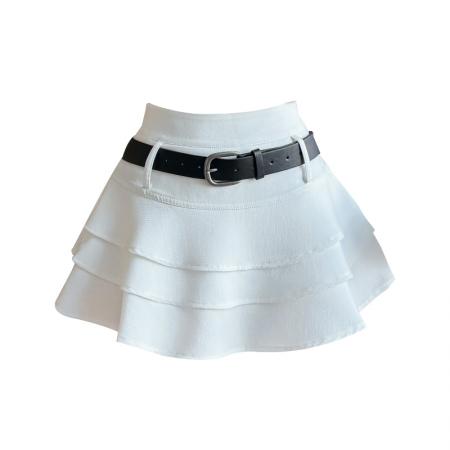 BY13018# 春夏款荷叶边蛋糕半身裙女高腰辣妹a字短裙裤 服裝批發女裝批發服飾貨源