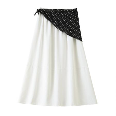 BY13023# 新款韩系简约文艺高腰显瘦日常韩版宽松休闲半身裙女配丝巾 服裝批發女裝批發服飾貨源