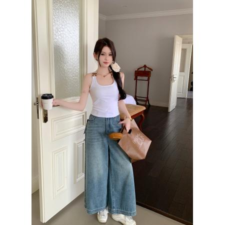 BY13054# 多巴胺串珠挂脖吊带背心外穿泰式热辣妹抹胸上衣独特绝美 服裝批發女裝批發服飾貨源