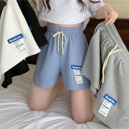 BY13112# 夏季阔腿裤华夫格休闲运动短裤女 服裝批發女裝批發服飾貨源