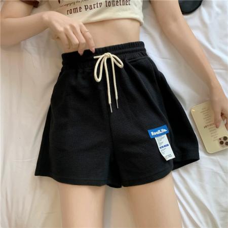 BY13112# 夏季阔腿裤华夫格休闲运动短裤女 服裝批發女裝批發服飾貨源