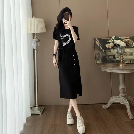 BY13163# 休闲时尚套装裙夏季女显瘦气质洋气韩版上衣半身裙两件套 服裝批發女裝批發服飾貨源