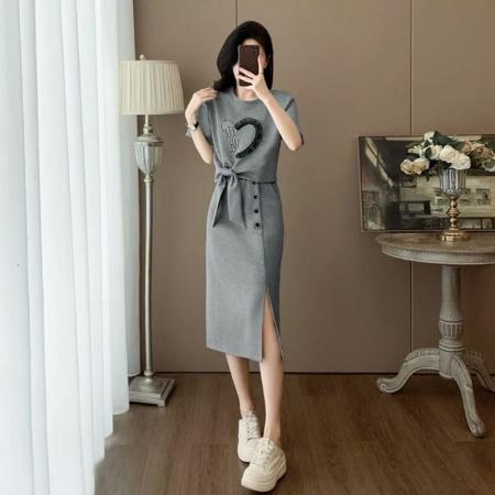 BY13163# 休闲时尚套装裙夏季女显瘦气质洋气韩版上衣半身裙两件套 服裝批發女裝批發服飾貨源