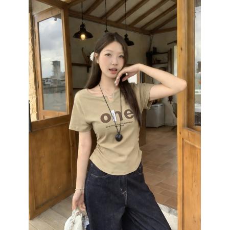 BY13168# 夏装新款胖MM修身显瘦简约风百搭短袖T恤上衣大码女装 服裝批發女裝批發服飾貨源