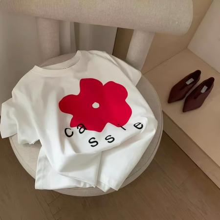 BY13203# 韩系减龄卡通印花正肩t恤短袖女夏季宽松体恤独特别致上衣女 服裝批發女裝批發服飾貨源