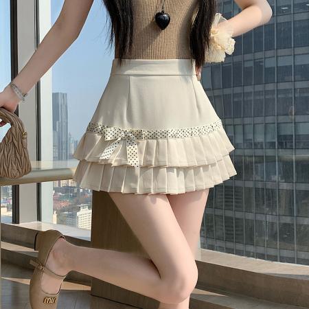 BY13233# 高腰百褶裙半身裙女夏荷叶边辣妹显瘦a字包臀防走光短裙 服裝批發女裝批發服飾貨源