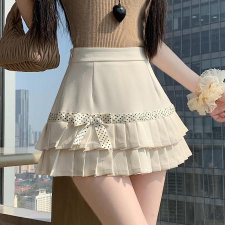 BY13233# 高腰百褶裙半身裙女夏荷叶边辣妹显瘦a字包臀防走光短裙 服裝批發女裝批發服飾貨源