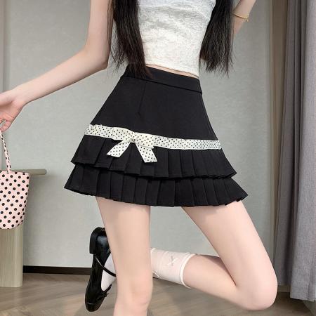 BY13233# 高腰百褶裙半身裙女夏荷叶边辣妹显瘦a字包臀防走光短裙 服裝批發女裝批發服飾貨源