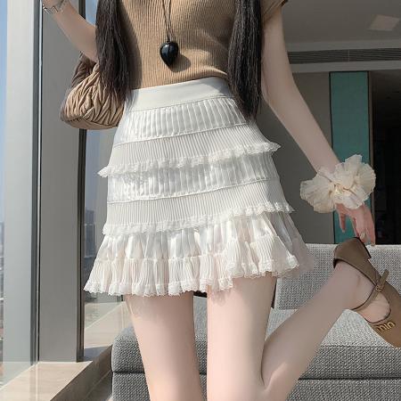 BY13234# 新款梨形身材白色蛋糕裙女春夏季高腰短裙设计感蓬蓬半身裙 服裝批發女裝批發服飾貨源