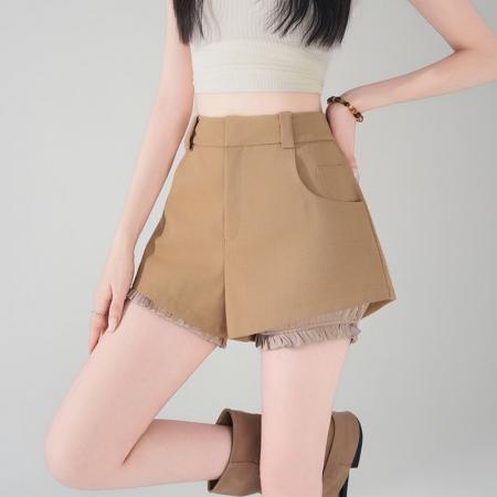 BY13235# 阔腿裤短裤女外穿A字时尚春夏季新款花苞裤高腰裤子 服裝批發女裝批發服飾貨源