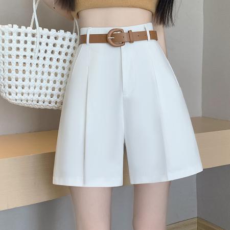 BY13237# 五分阔腿短裤女春夏季显瘦休闲A字裤百搭遮胯直筒裤 服裝批發女裝批發服飾貨源