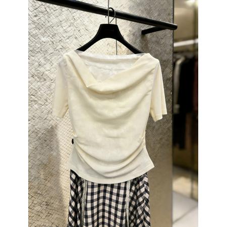 BY13253# 夏季新款蕾丝拼接短袖上衣格子裙蕾丝衣裙套装 服裝批發女裝批發服飾貨源