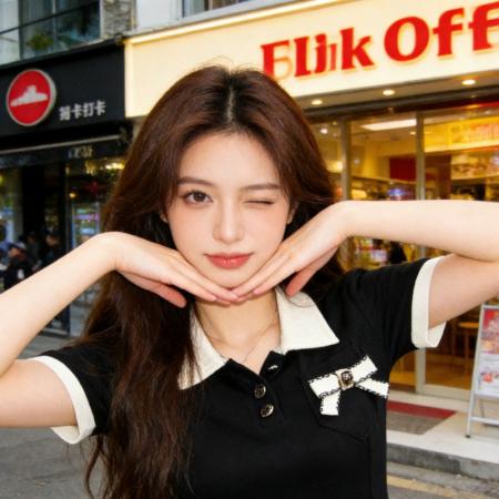 BY13268# 新款茶歇法式气质小个子黑色polo连衣裙子女装夏季a字短裙潮 服裝批發女裝批發服飾貨源