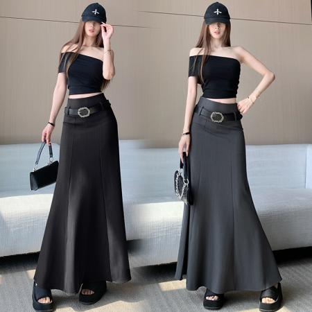 BY13287# 时尚气质百搭包臀裙高腰垂感西装半身裙女春夏新款修身显瘦鱼尾裙 服裝批發女裝批發服飾貨源