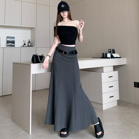 BY13287# 时尚气质百搭包臀裙高腰垂感西装半身裙女春夏新款修身显瘦鱼尾裙 服裝批發女裝批發服飾貨源