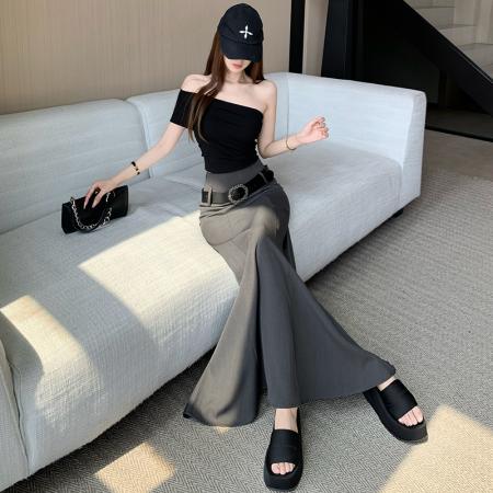 BY13287# 时尚气质百搭包臀裙高腰垂感西装半身裙女春夏新款修身显瘦鱼尾裙 服裝批發女裝批發服飾貨源