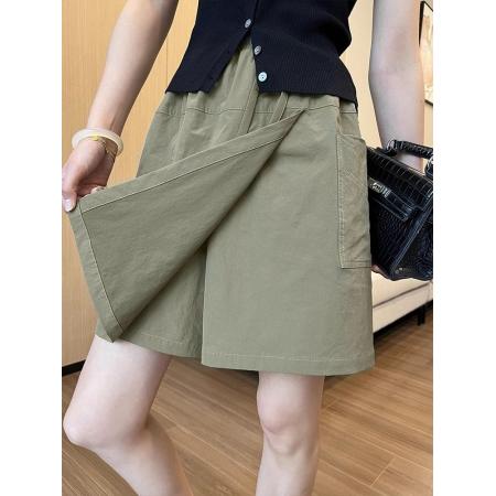 BY13304# 立体腰美式工装短裙女夏季新款速干高腰a字裙半身裙裤 服裝批發女裝批發服飾貨源