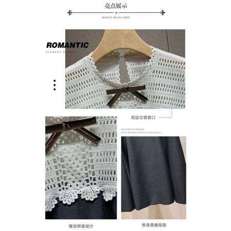 BY13322# 减龄气场强大连衣裙夏季新款miu系千金风无袖淑女A字小灰裙子 服裝批發女裝批發服飾貨源