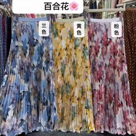 BY13342# 春夏高腰碎花长裙垂坠感显瘦A字裙温柔风气质中长款女裙多色可选 服裝批發女裝批發服飾貨源
